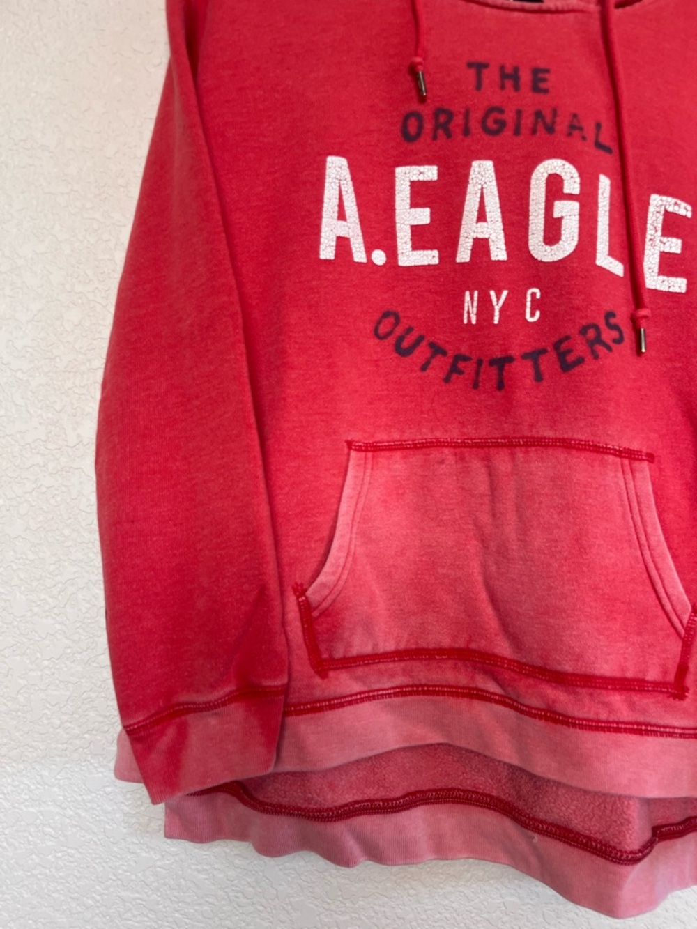 American Eagle Y2K Women’s Red Pullover Hoodie - The Original A.EAGLE - Picture 2 of 10